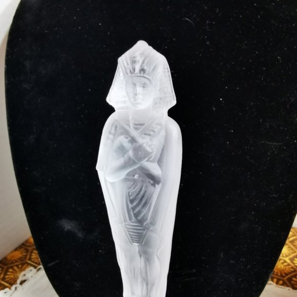 Vintage Schmid Hand Blown Frosted Glass Pharaoh Egyptian Bell - Picture 2 of 11